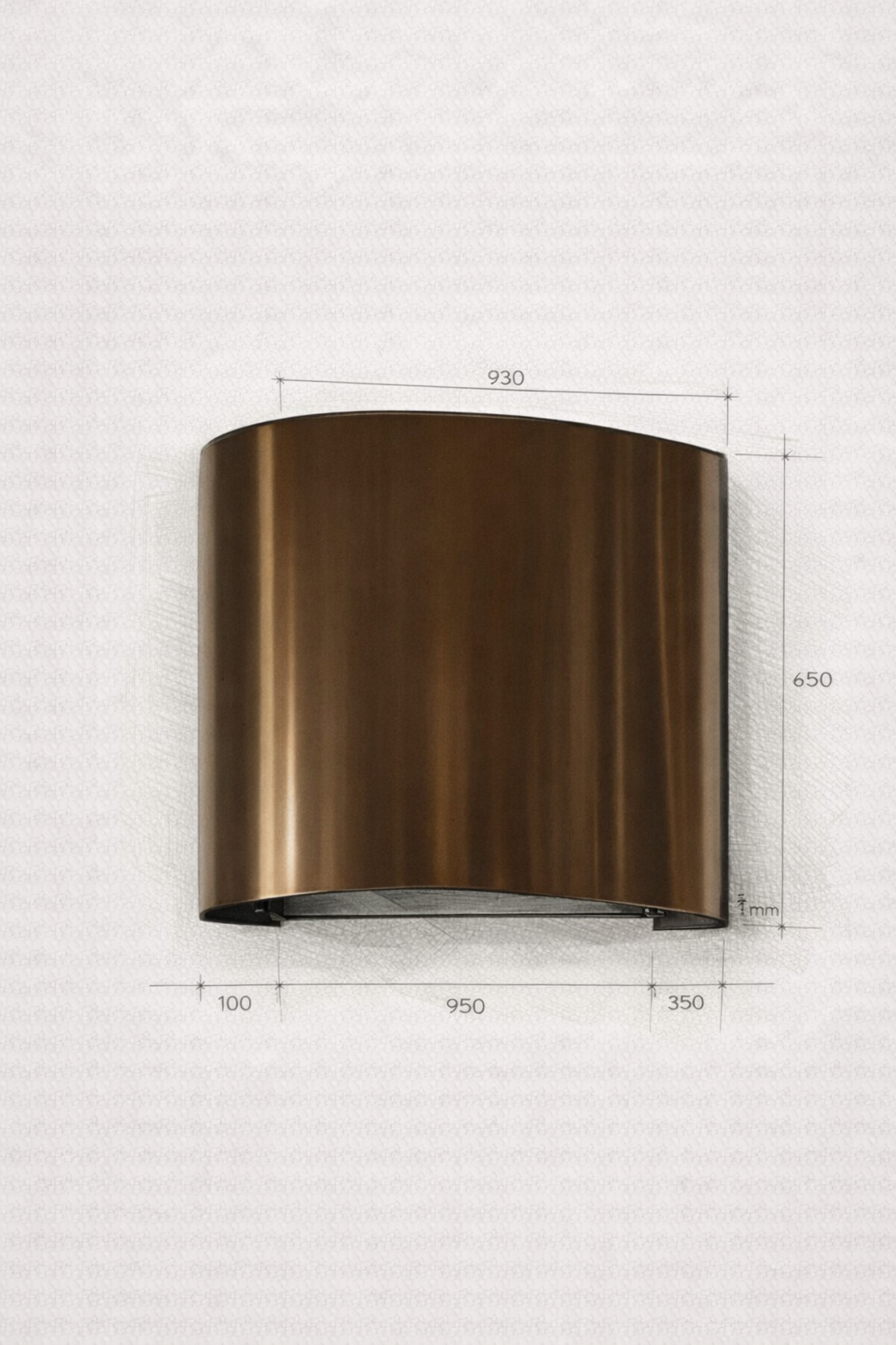Pencil drawing of Copper Kitchen Hood